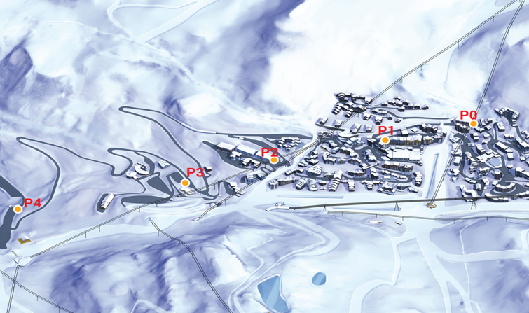 Les stationnements à Val-Thorens