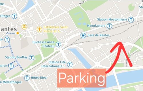 Parking près de la gare sud Nantes