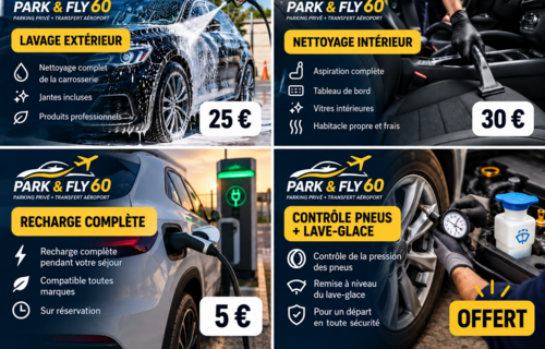 PARK & FLY 60 – SECURE PRIVATE PARKING + AIRPORT TRANSFER