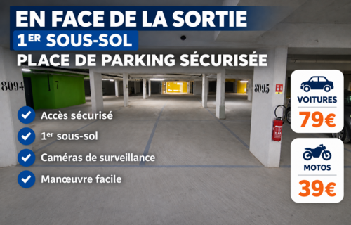 PARKING A LOUER, A UNE MINUTE A PIED DE LA GARE DE FRANCONVILLE LE PLESSIS BOUCHARD